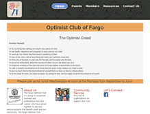 Tablet Screenshot of fargooptimists.org